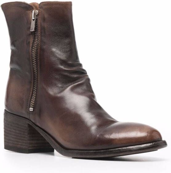 Officine Creative Denner 103 leather boots Brown