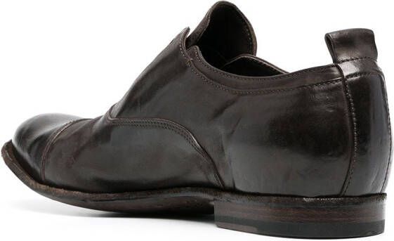Officine Creative distressed slip-on brogues Brown