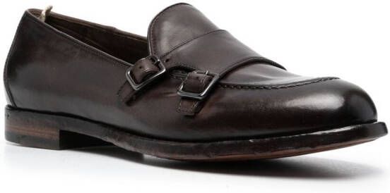 Officine Creative double buckle monk shoes Brown