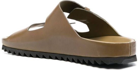 Officine Creative double-strap leather sandals Green
