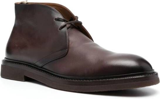 Officine Creative Dude lace-up leather boots Brown