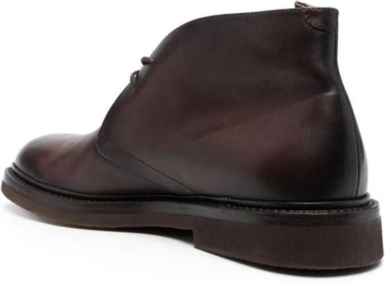 Officine Creative Dude lace-up leather boots Brown