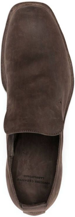 Officine Creative Durga 003 panelled leather loafers Brown