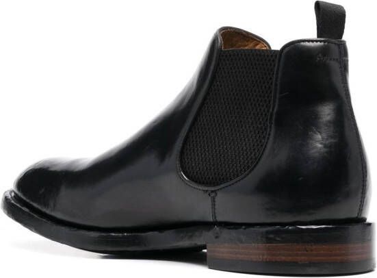 Officine Creative elasticated-panel leather boots Black