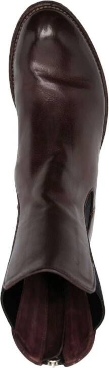 Officine Creative elasticated-panels leather boots Brown