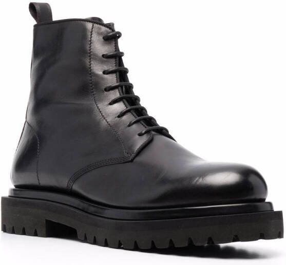 Officine Creative eventual polished leather boots Black