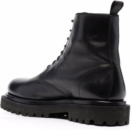 Officine Creative eventual polished leather boots Black