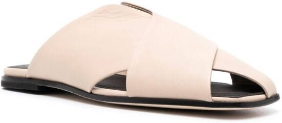 Officine Creative Fidel 008 cut-out leather sandals Neutrals