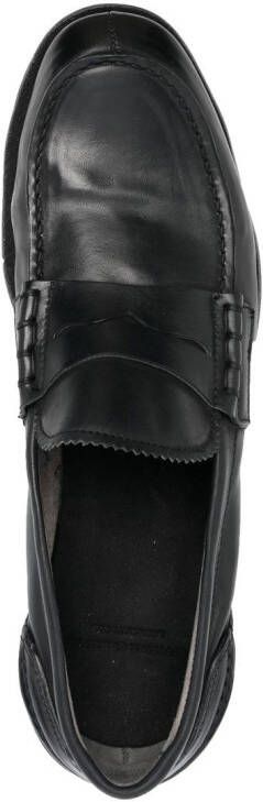 Officine Creative flat leather loafers Black