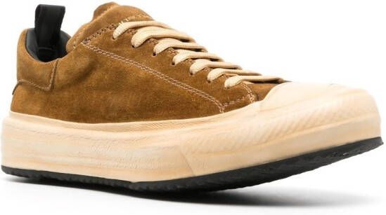 Officine Creative Frida suede-leather sneakers Brown