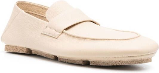 Officine Creative grained leather loafers Neutrals