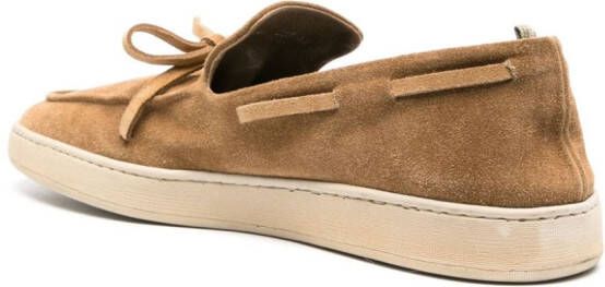 Officine Creative Herbie 003 suede boat loafers Brown