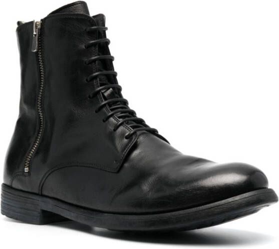 Officine Creative Hive 053 leather ankle boots Black