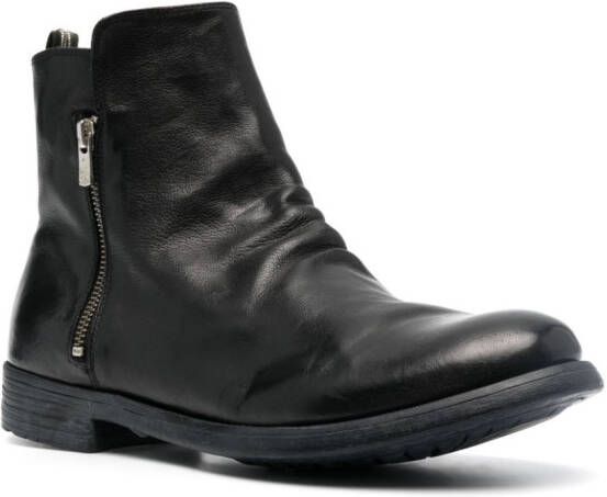 Officine Creative Hive 054 leather ankle boots Black