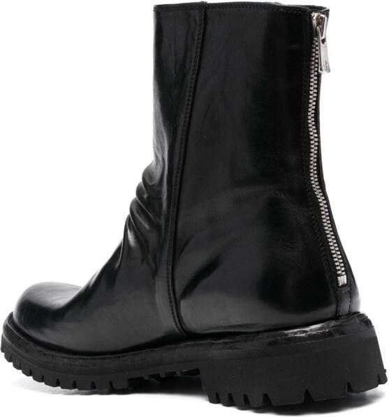 Officine Creative Ikonic zip-up leather boots Black