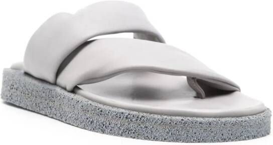Officine Creative Inner double-strap leather sandals Grey