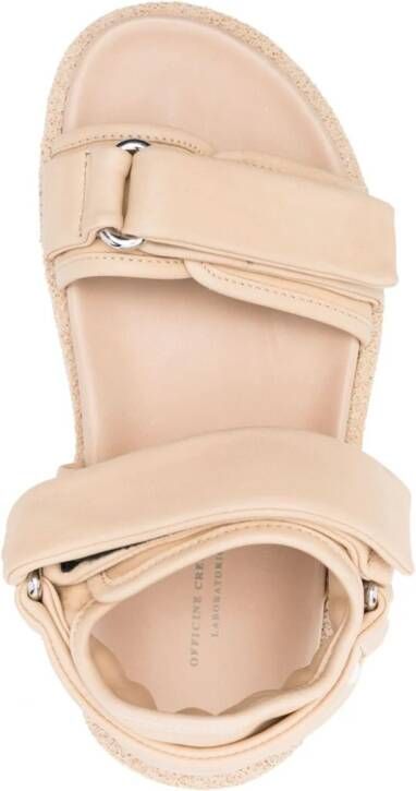 Officine Creative Inner touch-strap leather sandals Neutrals