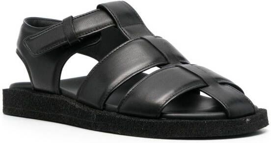 Officine Creative interwoven leather sandals Black