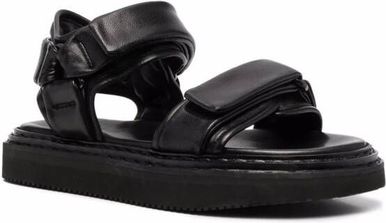 Officine Creative Ios 103 touch-strap leather sandals Black