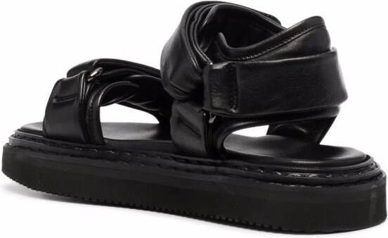 Officine Creative Ios 103 touch-strap leather sandals Black