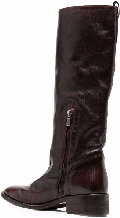 Officine Creative knee-length leather boots Brown