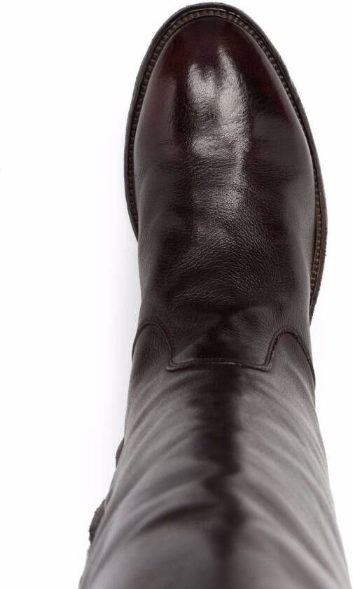 Officine Creative knee-length leather boots Brown