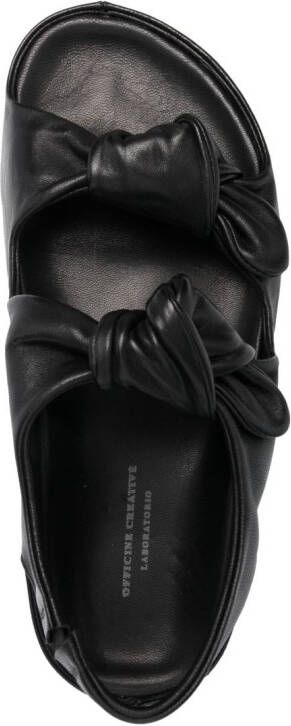 Officine Creative knot-detail leather slides Black