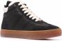 Officine Creative Kombined high-top leather sneakers Black - Thumbnail 2