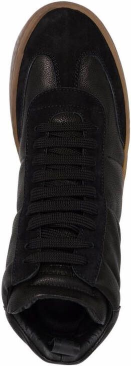 Officine Creative kombined leather sneakers Black