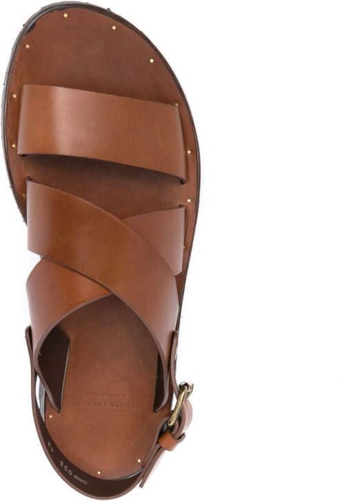 Officine Creative Kontraire 005 leather sandals Brown