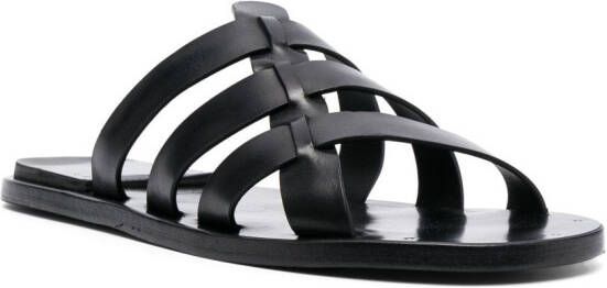 Officine Creative Kontraire 011 leather sandals Black