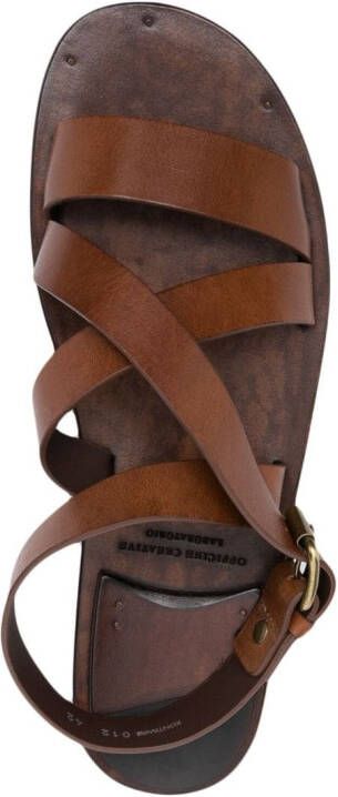 Officine Creative Kontraire 012 leather sandals Brown