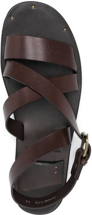 Officine Creative Kontraire 012 leather sandals Brown