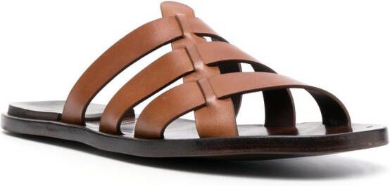 Officine Creative Kontraire leather slides Brown