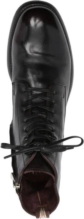 Officine Creative lace-up calf leather boots Black
