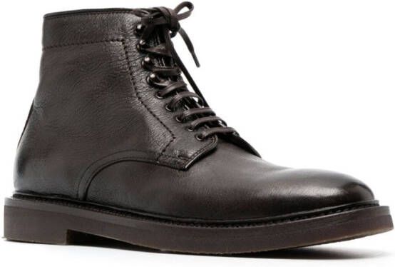 Officine Creative lace-up leather ankle boots Brown