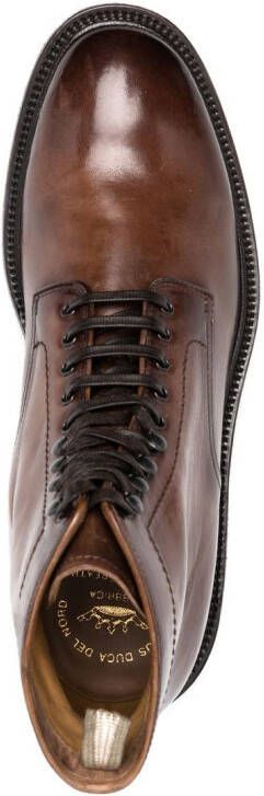 Officine Creative lace-up leather ankle boots Brown