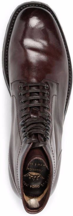 Officine Creative lace-up leather boots Brown