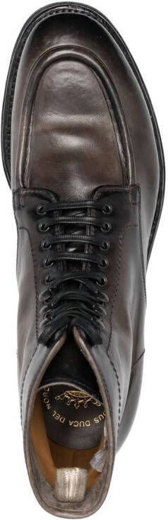 Officine Creative lace-up leather boots Grey