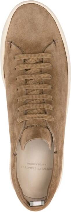 Officine Creative lace-up suede sneakers Brown