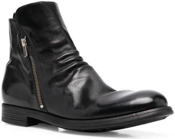 Officine Creative leather ankle boots Black