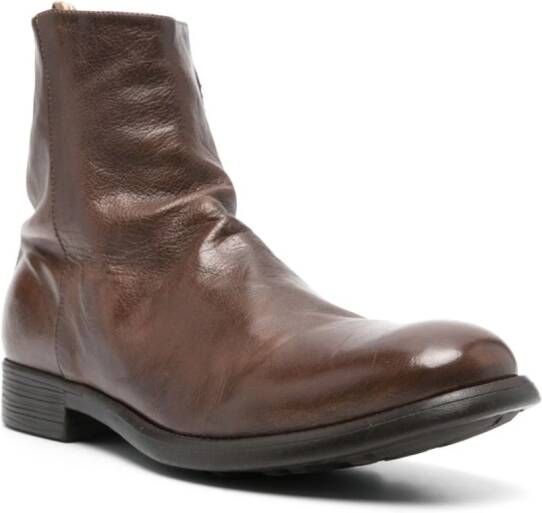 Officine Creative leather ankle boots Brown