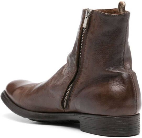 Officine Creative leather ankle boots Brown