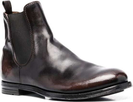 Officine Creative leather ankle boots Brown