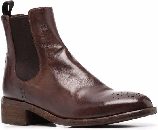 Officine Creative leather Chelsea boots Brown