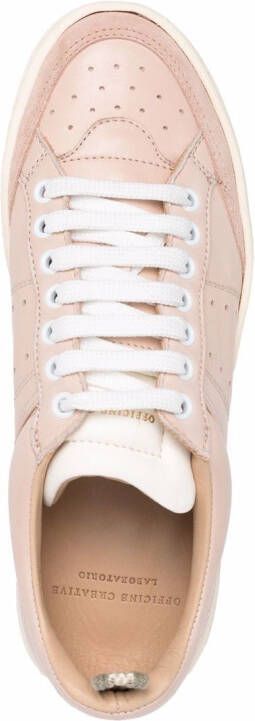 Officine Creative leather lace-up sneakers Pink