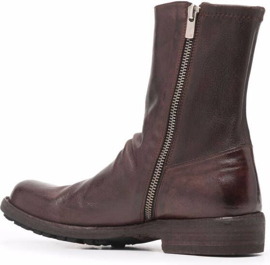 Officine Creative leather-panel boots Brown