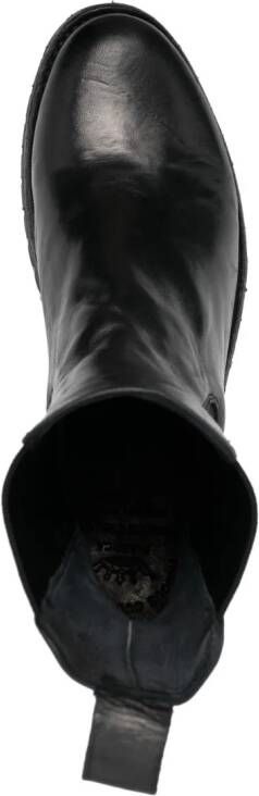 Officine Creative leather slip-on boots Black