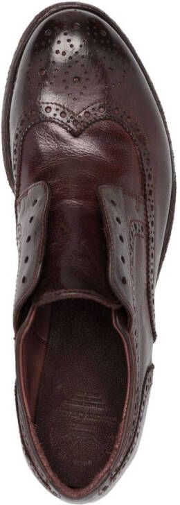Officine Creative Lexikon 150 perforated leather oxfords Brown