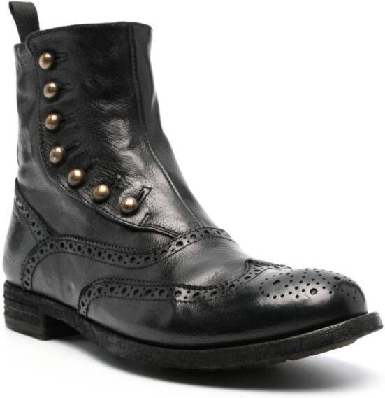 Officine Creative Lexikon 153 leather boots Black